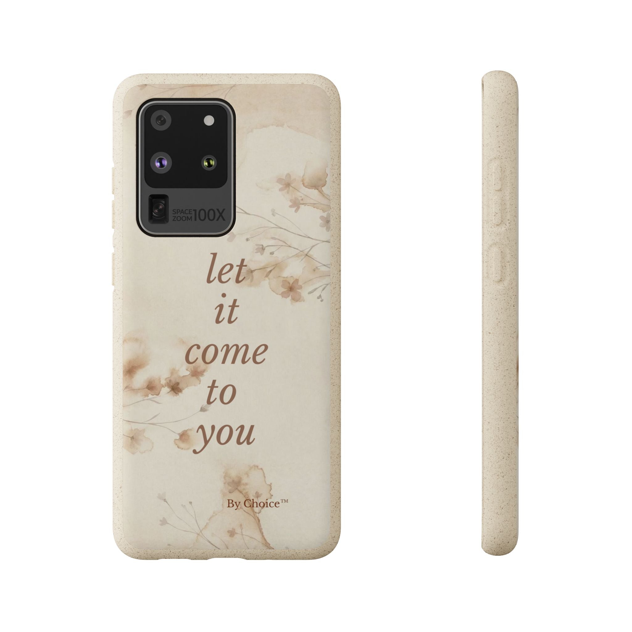 Vintage flower phone case Let It Come To You phone case Biodegradable floral phone case Warm coffee watercolour phone cases iPhone Samsung