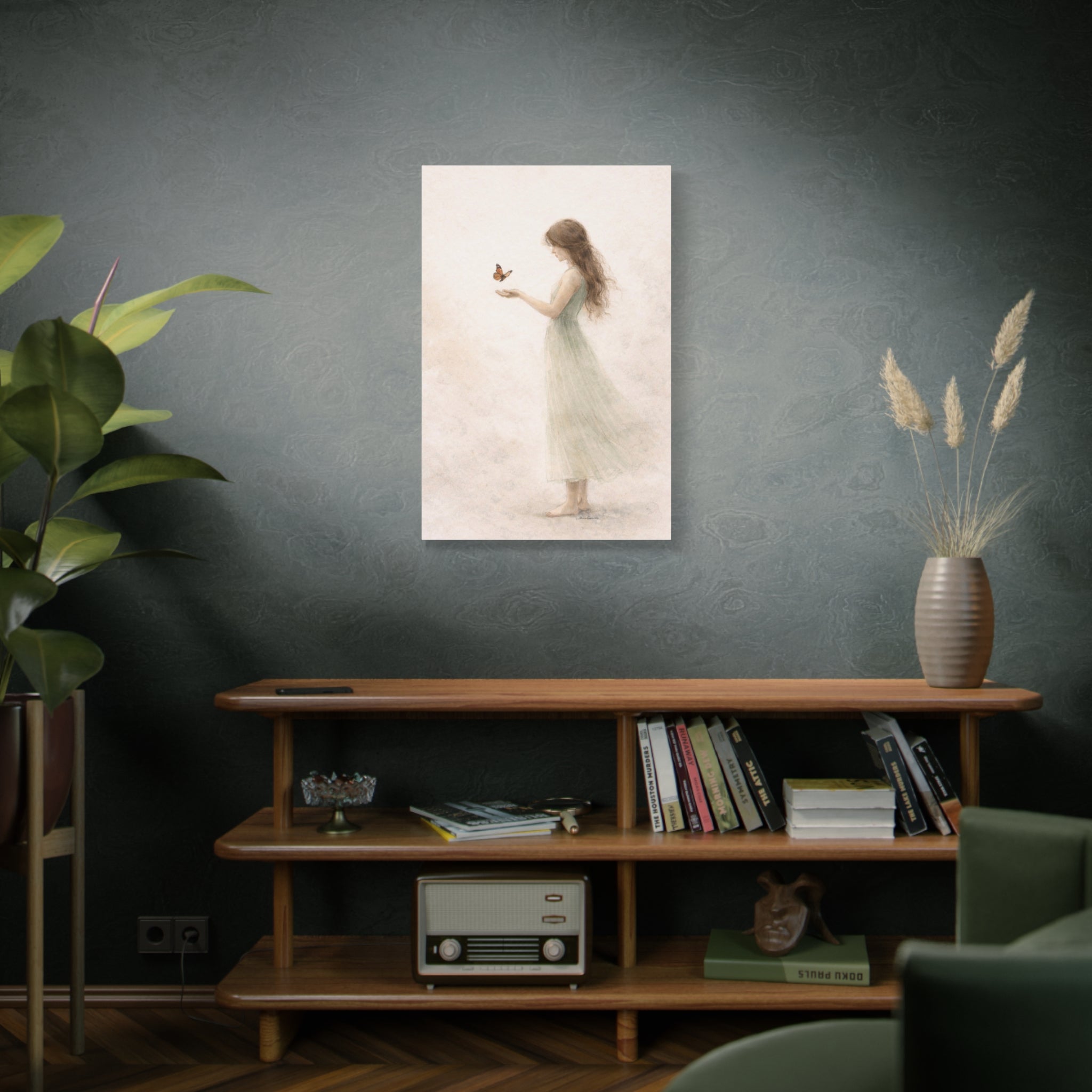 Gentle Feminine Figure Wall Art Calm Neutral Canvas Accept