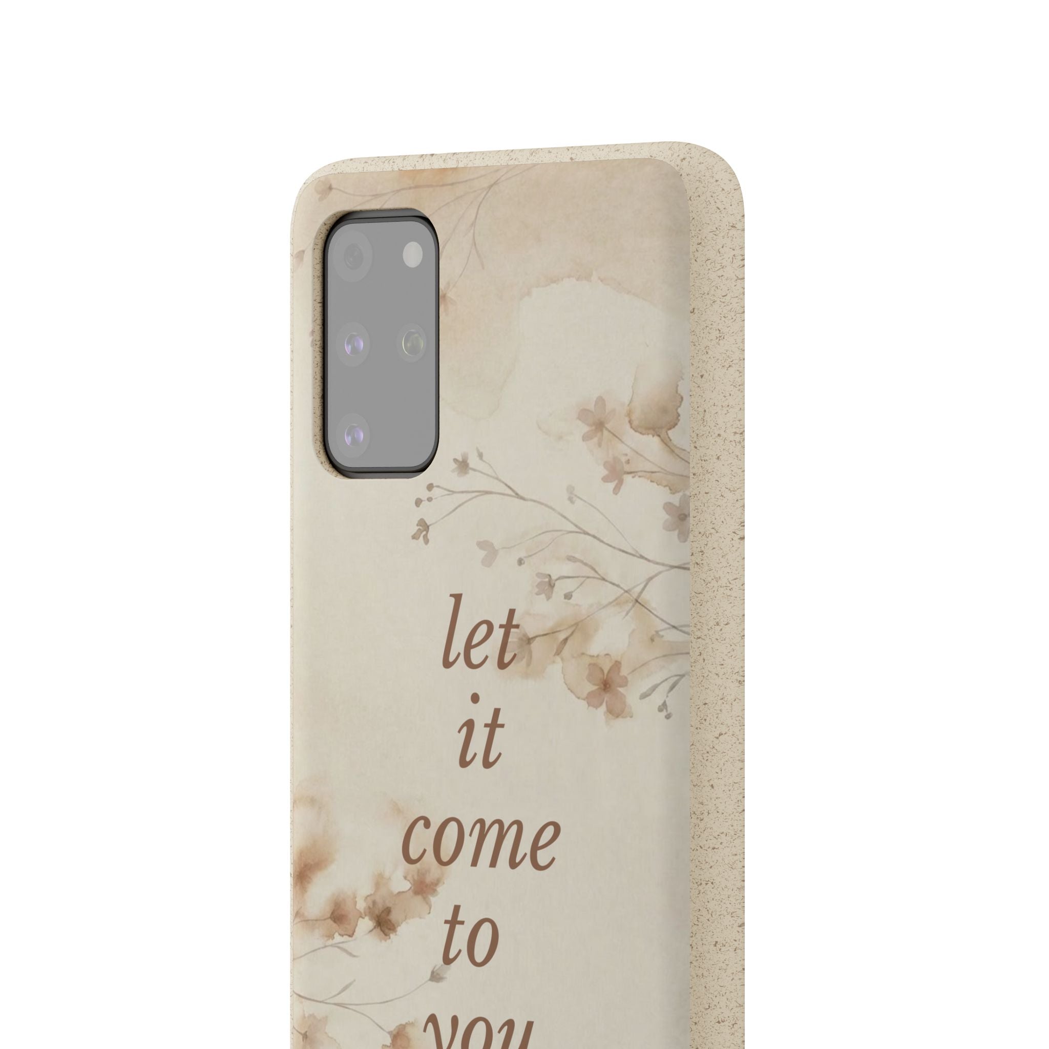 Vintage flower phone case Let It Come To You phone case Biodegradable floral phone case Warm coffee watercolour phone cases iPhone Samsung