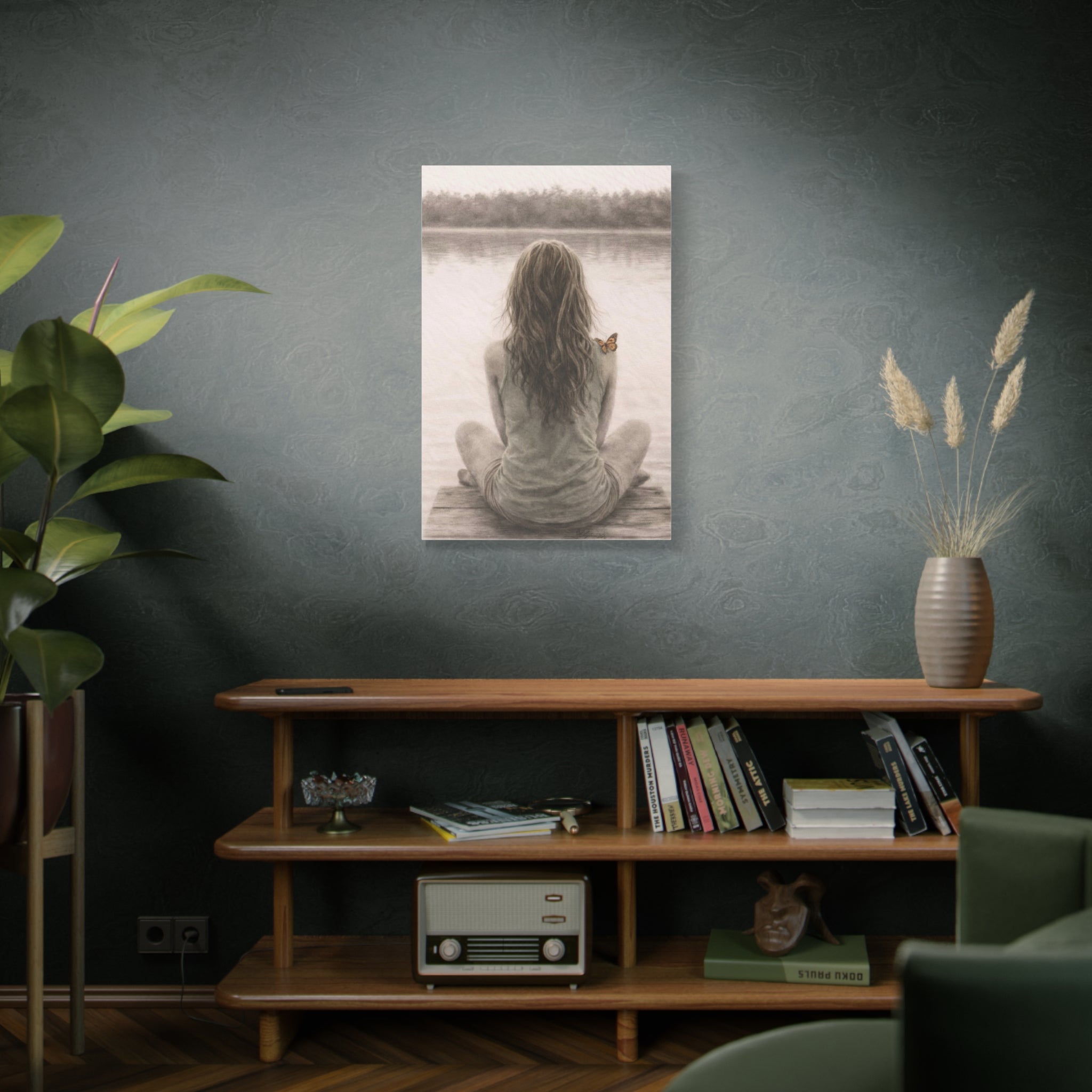 Peaceful Feminine Wall Art Neutral Meditation Canvas Return