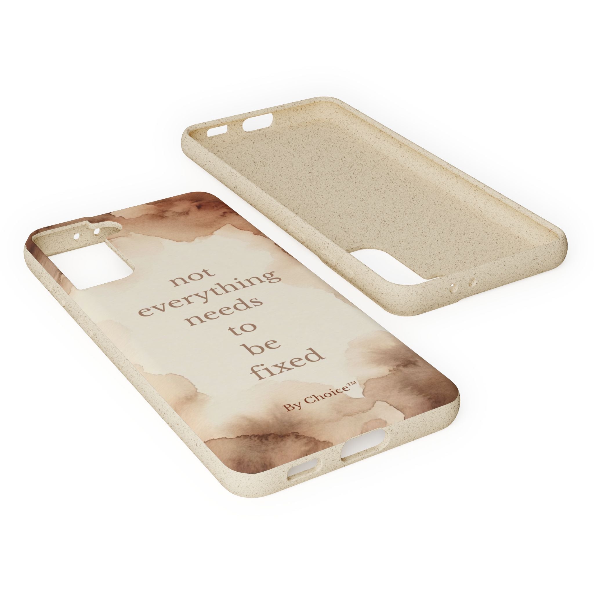 Neutral Cow print Aesthetic phone case Inspirational quote not everything needs fixing Minimalist coffee brown cream cow print Phone cover calming gift