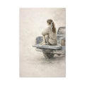 Waiting Stillness Feminine Wall Art Neutral Meditation Canvas Wait