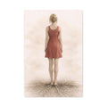 Woman Canvas Neutral Minimalist Decor Woman Wall Art Mindful Calm Wall Art Therapy Decor Art