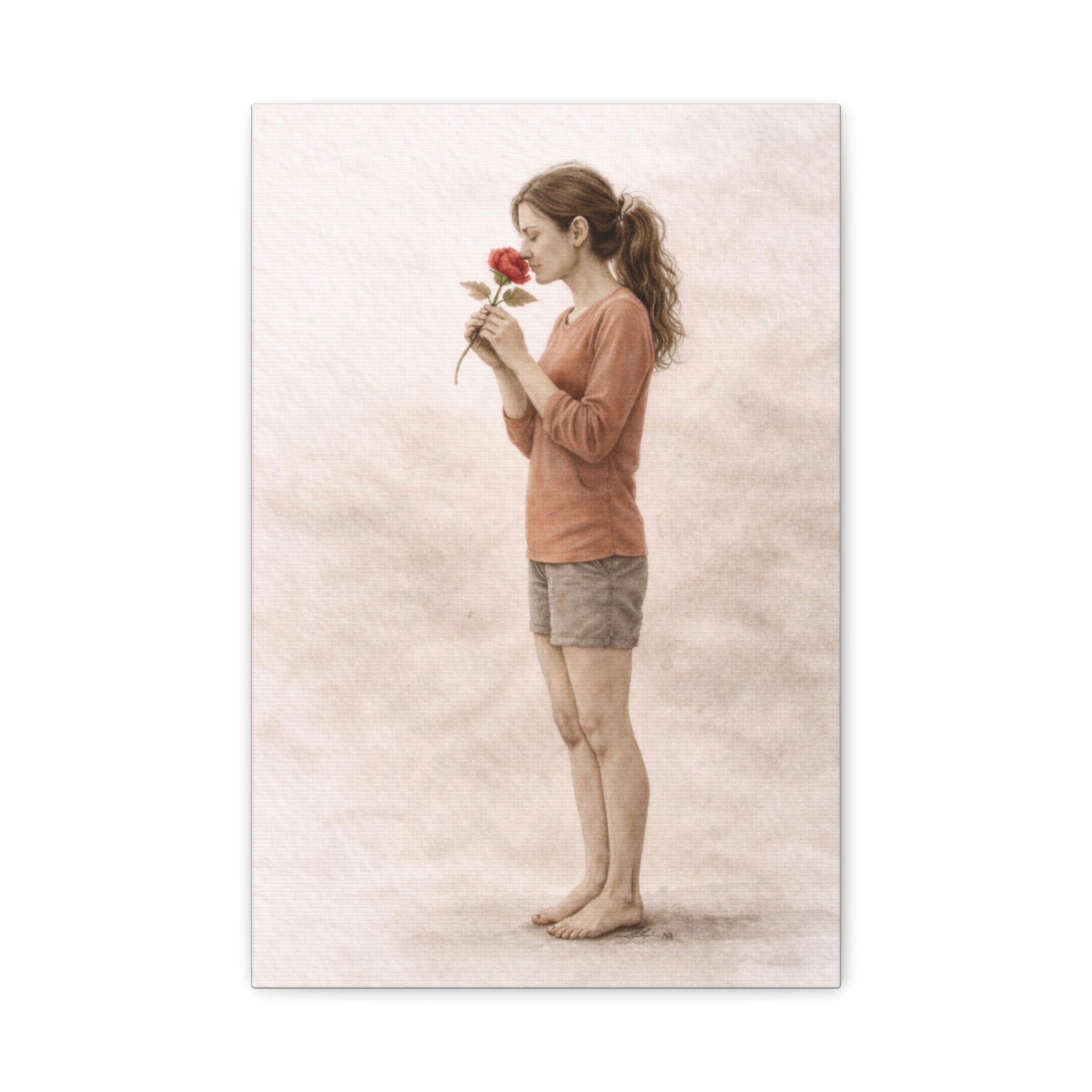 Neutral Feminine Wall Art Canvas Calm Bedroom Decor Stop