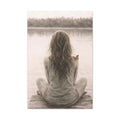 Peaceful Feminine Wall Art Neutral Meditation Canvas Return