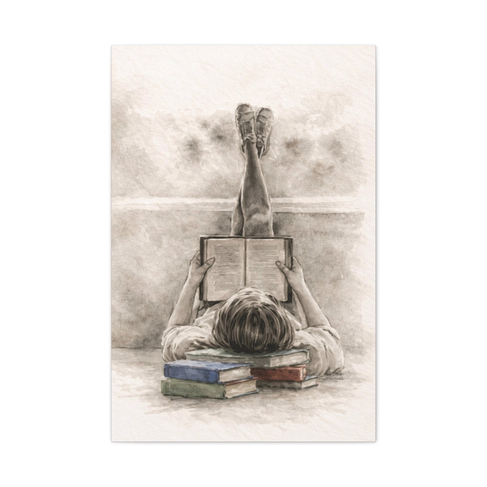 Calm Neutral Feminine Wall Art Soft Meditation Canvas Rest