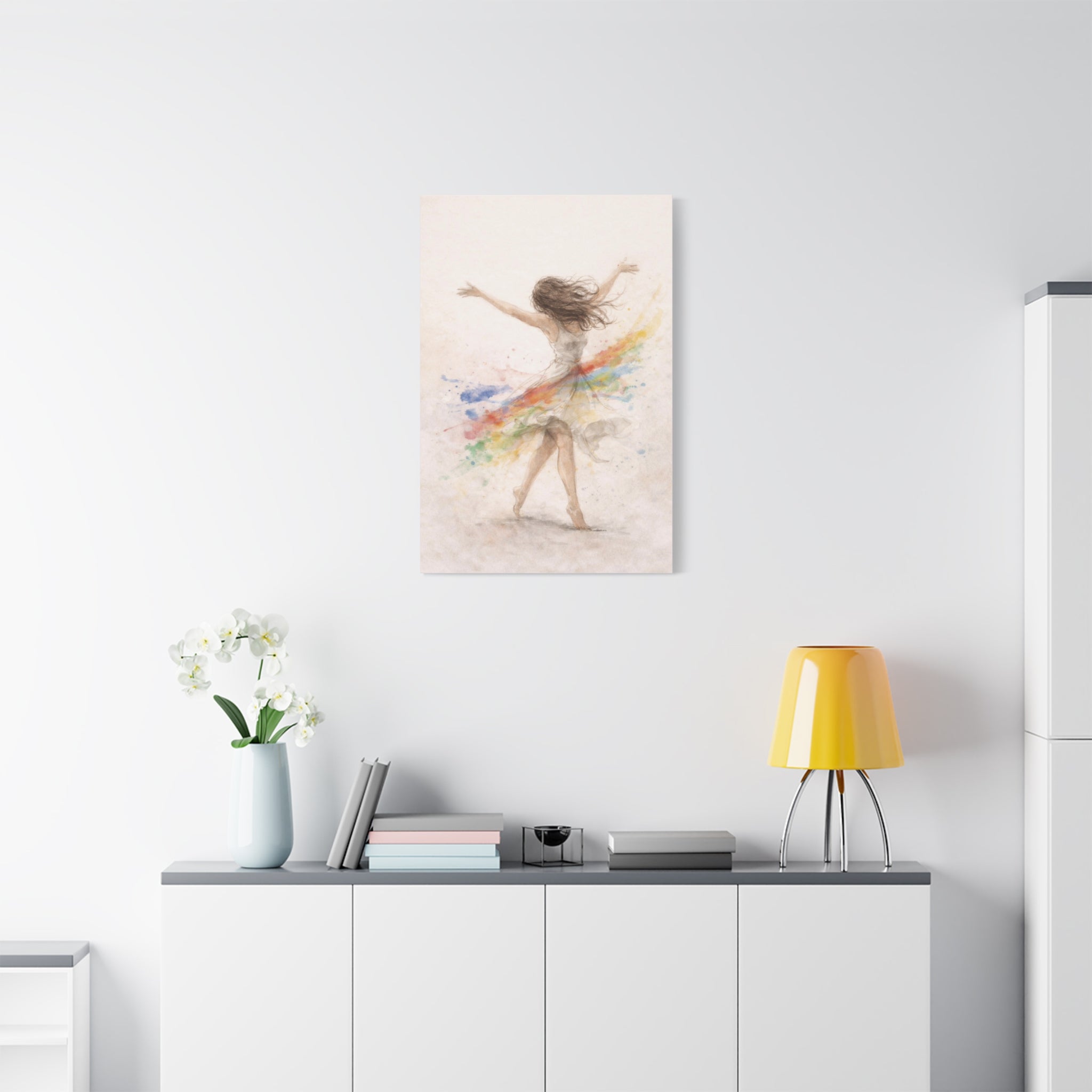Gentle Feminine Figure Wall Art Calm Neutral Canvas Accept