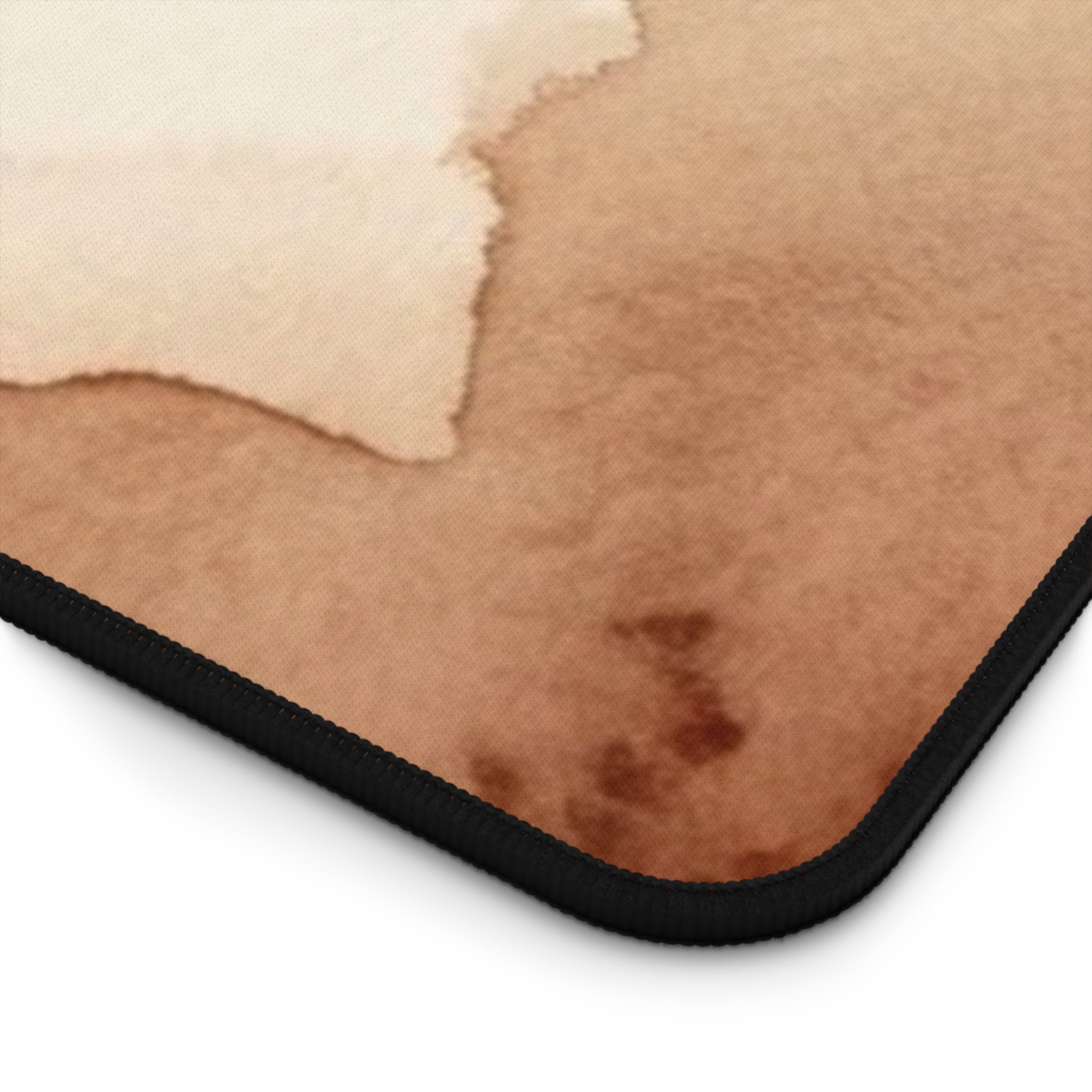 Cow print desk mat Neutral aesthetic mouse pad Western desk decor Minimalist desk pad Brown cream office desk mat Calming cow workspace decor