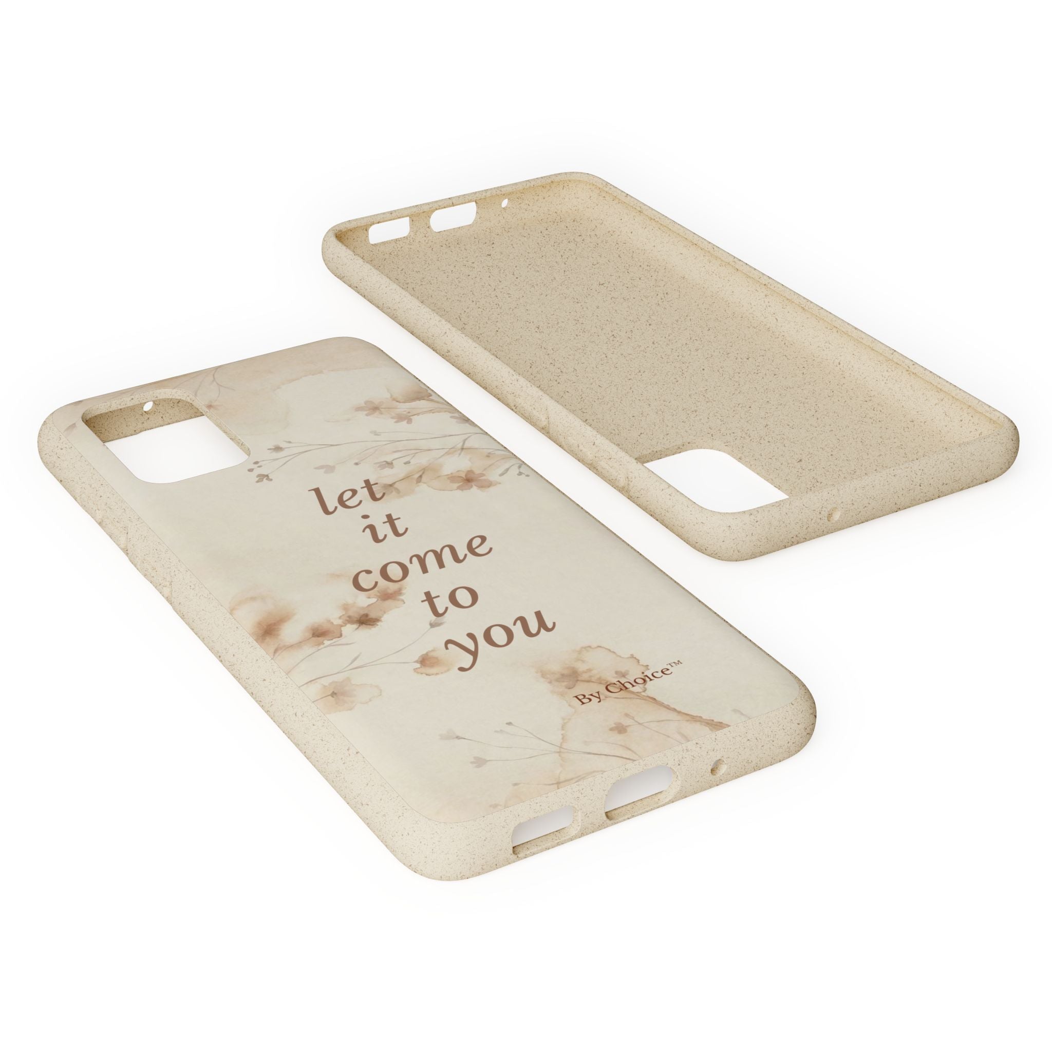 Vintage flower phone case Let It Come To You phone case Biodegradable floral phone case Warm coffee watercolour phone cases iPhone Samsung