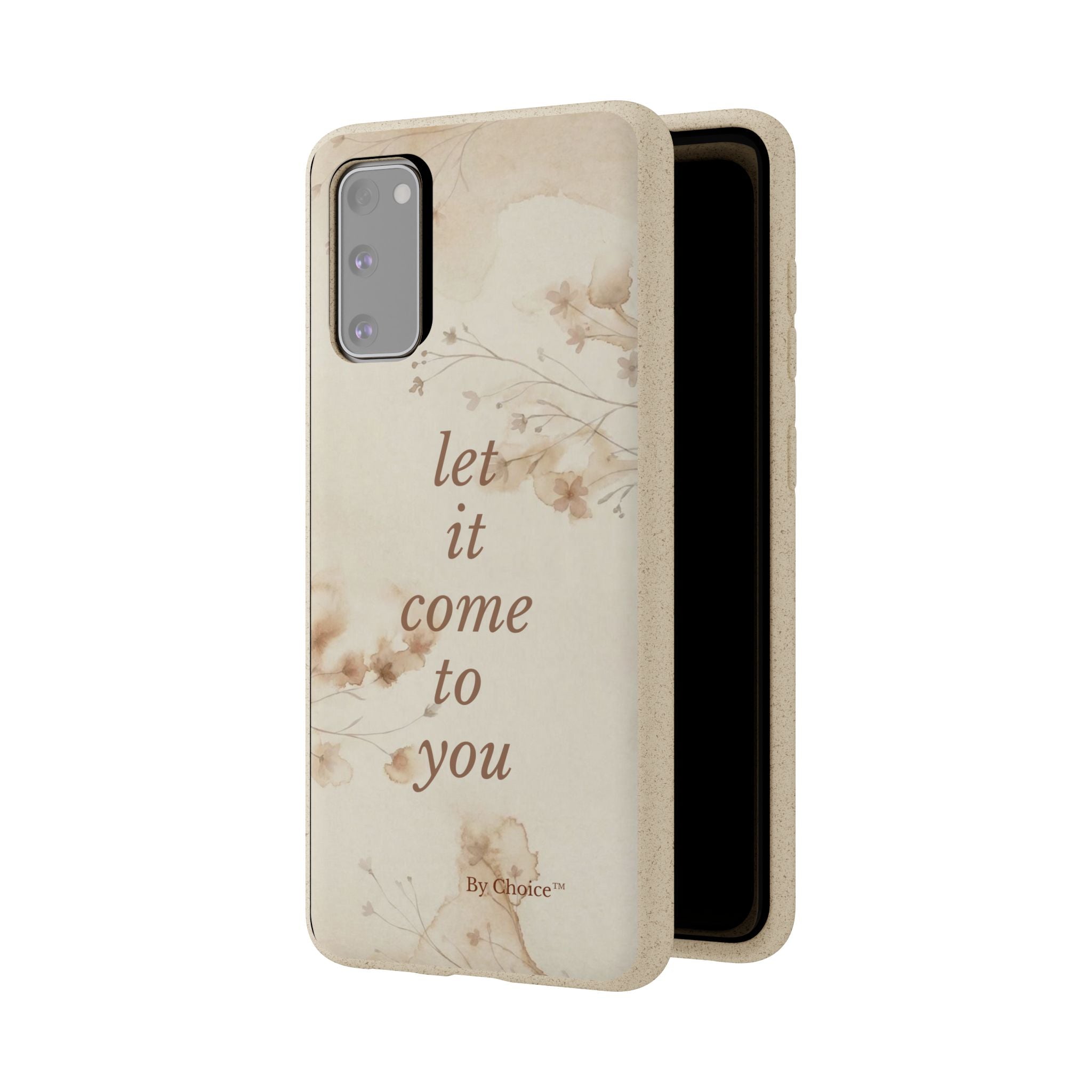 Vintage flower phone case Let It Come To You phone case Biodegradable floral phone case Warm coffee watercolour phone cases iPhone Samsung